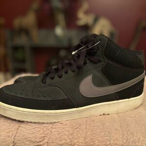 Nike Black and Gray High-Top Sneakers